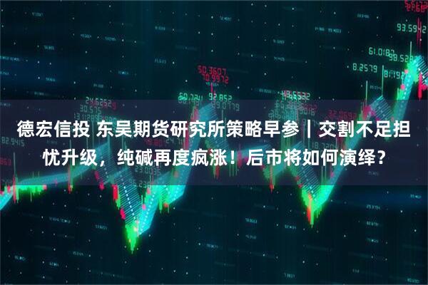 德宏信投 东吴期货研究所策略早参｜交割不足担忧升级，纯碱再度疯涨！后市将如何演绎？