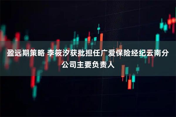 盈远期策略 李筱汐获批担任广爱保险经纪云南分公司主要负责人