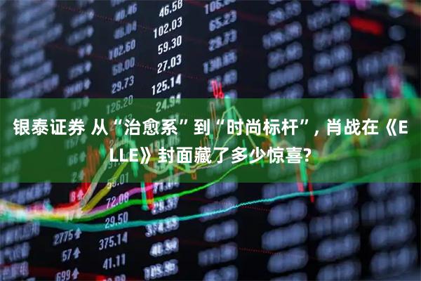 银泰证券 从“治愈系”到“时尚标杆”, 肖战在《ELLE》封面藏了多少惊喜?