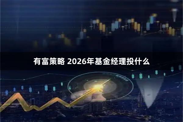有富策略 2026年基金经理投什么